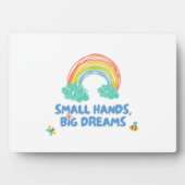 幸せな子供の日スモールハンズ、大きな夢 フォトプラーク (正面)