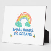 幸せな子供の日スモールハンズ、大きな夢 フォトプラーク (側面)