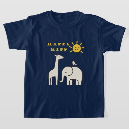 幸せな子供のTシャツ Tシャツ (レイダウン)