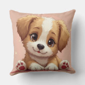 幸せな子犬のクッション枕 クッション (裏面)
