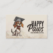 幸せな子犬の学生 – 犬のトレーニング 名刺 (正面)