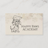 幸せな子犬の学生 – 犬のトレーニング 名刺 (正面)