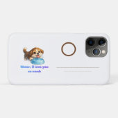 幸せな子犬の水分補給デザイン Case-Mate iPhoneケース (裏面(横))