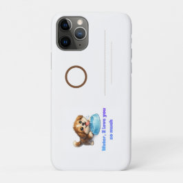 幸せな子犬の水分補給デザイン iPhone 11 PROケース