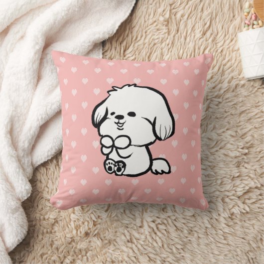 幸せな子犬 クッション (ブランケット)