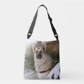 幸せな子犬 クロスボディバッグ (正面)