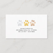 幸せな子犬 | パークグラス | 犬の足 名刺 (裏面)