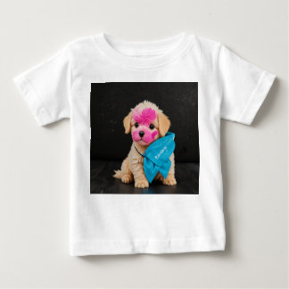 幸せな子犬 ベビーTシャツ