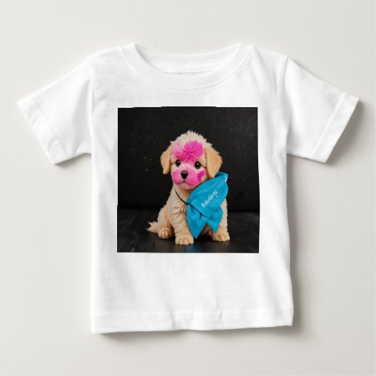 幸せな子犬 ベビーTシャツ (正面)
