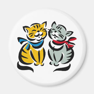 幸せな子猫たち マグネット