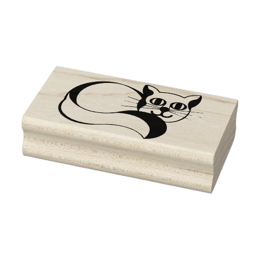 幸せな子猫スタンプ ラバースタンプ (スタンプ)