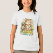 幸せな子猫 トライブレンドTシャツ (正面)