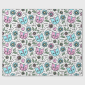 幸せな子猫 ラッピングペーパー (フラット)