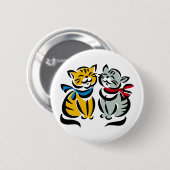 幸せな子猫 缶バッジ (正面&裏面)