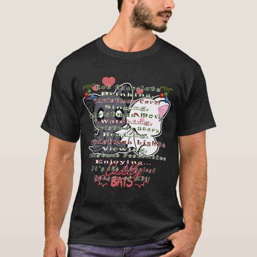 幸せな季節のホットココア Tシャツ (正面)