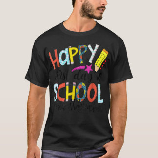 幸せな学校の新学期の代理 Tシャツ