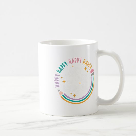 幸せな学校の最終日先生の子供の最終日 コーヒーマグカップ (右)