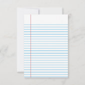 幸せな学校初日のラベル サンキューカード (裏面)