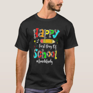 幸せな学校給食レディーバック学校 Tシャツ