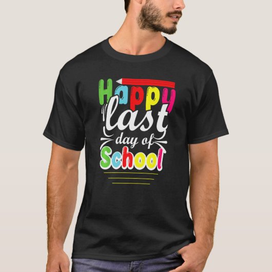 幸せな学校衣装の最後の日プレK先生グラ Tシャツ (正面)