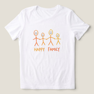 幸せな家族のミニマリストTシャツ トライブレンドＴシャツ
