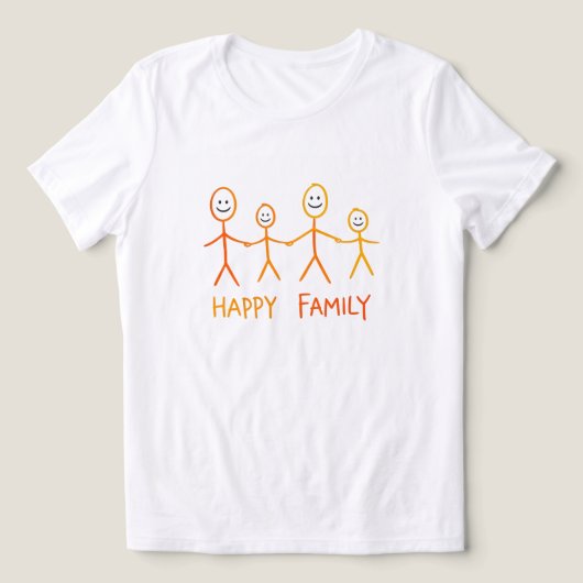 幸せな家族のミニマリストTシャツ トライブレンドＴシャツ (デザイン正面)