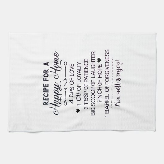 幸せな家族のレシピ ホリデー ギフト キッチンタオル (横)