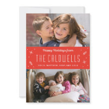 幸せな家族の休日の写真カード