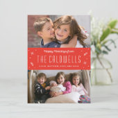 幸せな家族の休日の写真カード シーズンカード (スタンド正面)