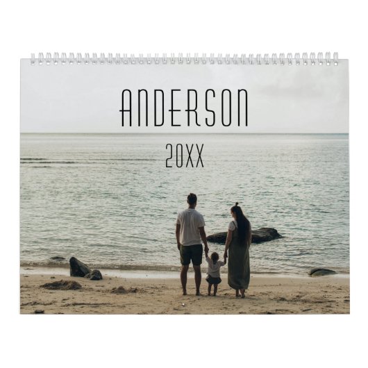 幸せな家族パーソナライズされたかわいい写真カレンダー カレンダー (カバー)