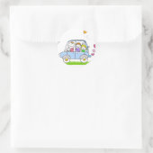 幸せな家族漫画 ラウンドシール (バッグ)