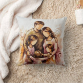 幸せな家族。 クッション (ブランケット)