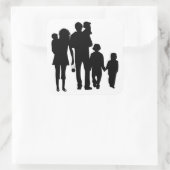 幸せな家族 スクエアシール (バッグ)