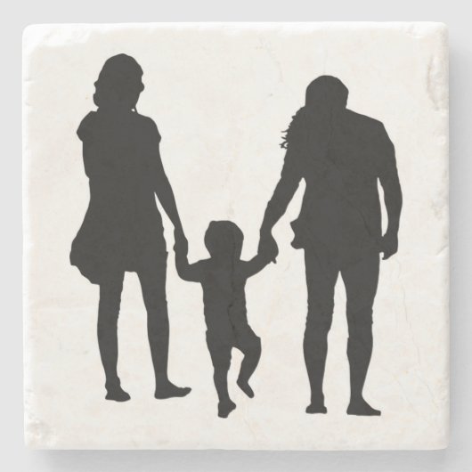 幸せな家族 ストーンコースター (正面)