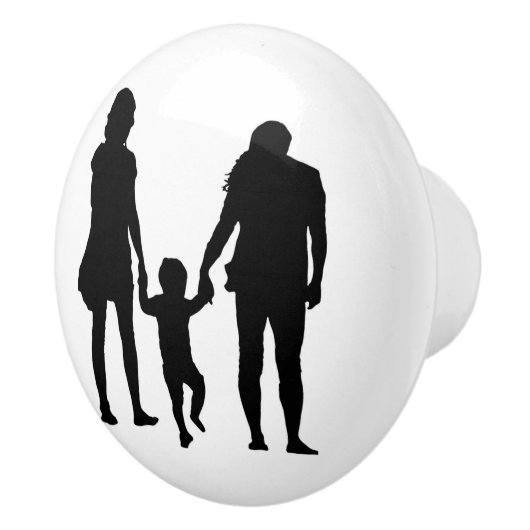 幸せな家族 セラミックノブ (右)