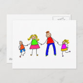 幸せな家族 ポストカード (正面/裏面)