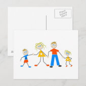 幸せな家族 ポストカード (正面/裏面)