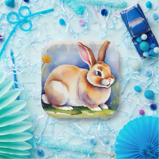 幸せな小さなウサギ2、イースター ペーパープレート (パーティー)