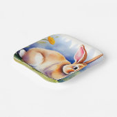 幸せな小さなウサギ2、イースター ペーパープレート (傾斜あり)