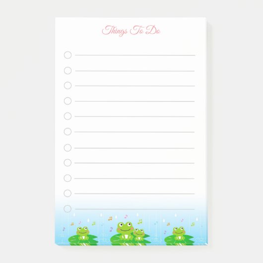 幸せな小さなカエル ポストイット (正面)