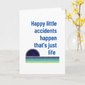 幸せな小さな事故が起こる カード (黄色い花)