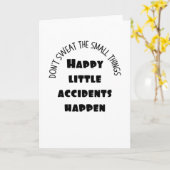 幸せな小さな事故が起こる カード (黄色い花)