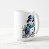 幸せな小さな冬の雪だるま コーヒーマグカップ (正面右)