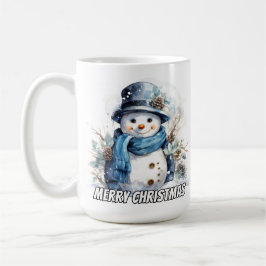 幸せな小さな冬の雪だるま コーヒーマグカップ