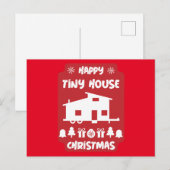 幸せな小さな家のクリスマス ポストカード (正面/裏面)