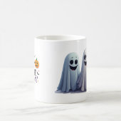 幸せな小さな幽霊の友達 ハロウィーンのお祝い ✨ コーヒーマグカップ (中央)