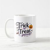幸せな小さな幽霊の友達 ハロウィーンのお祝い ✨ コーヒーマグカップ (左)