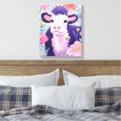 幸せな小さな牛 キャンバスプリント (インサイチュ (寝室))