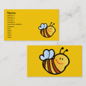 幸せな小さな（昆虫）マルハナバチハチマンガかわいい蜂蜜インス 名刺 (正面/裏面)