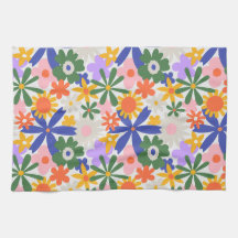 幸せな巨大な原色の花の爆発